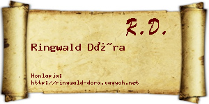 Ringwald Dóra névjegykártya